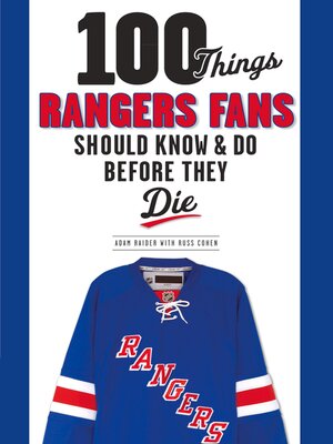 cover image of 100 Things Rangers Fans Should Know & Do Before They Die